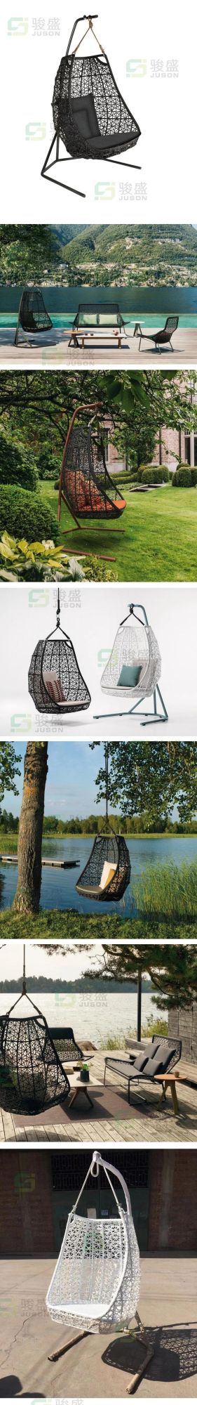 Hotel Furniture Modern Outdoor Hanging Chair Rattan Patio Chair Leisure Chair Garden Swing