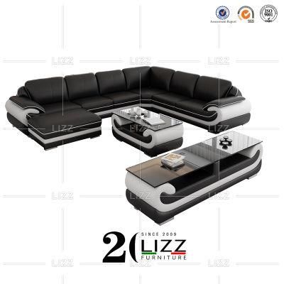 Italian Luxury Sectional Modern Style Home Furniture Modern Living Room Genuine Leather Sofa