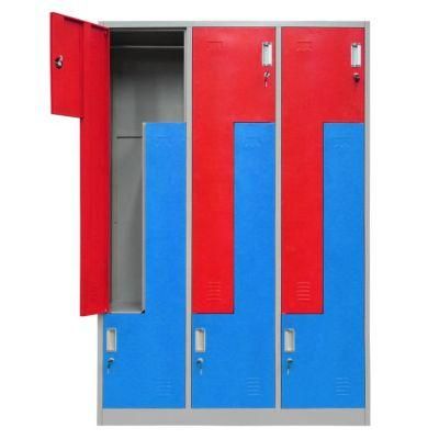 Changing Room Z Shape Metal Clothes Gym Lockers Modern Style Factory Direct Sales