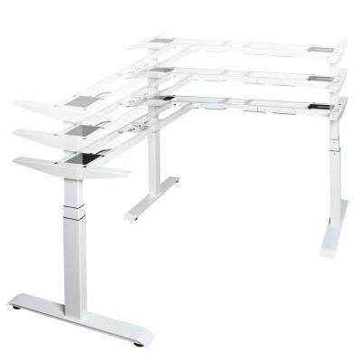 Custom New Low Noise Sitstand Desk Electric Height Adjustable 3 Legs Computer Table