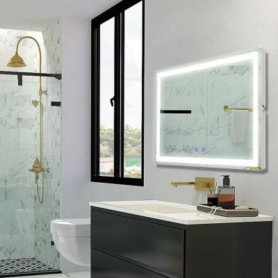 Modern Wall Illuminated Bath LED Mirror in Hotel Bathroom