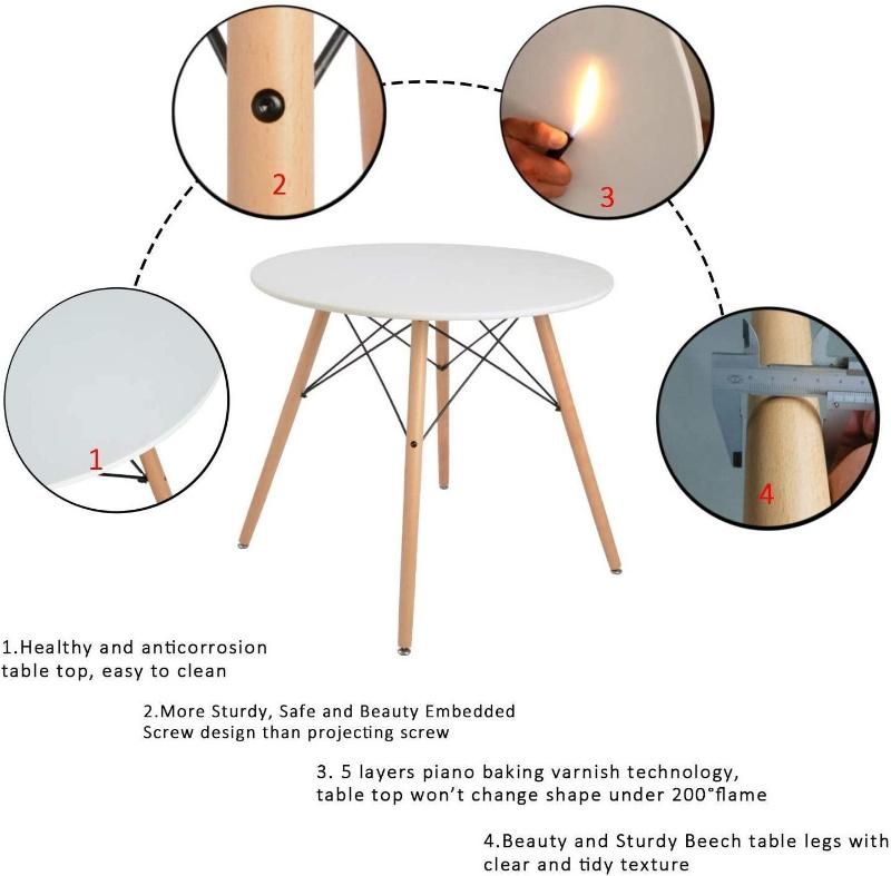 Modern Nordic Style Living Room Round Wood Furniture