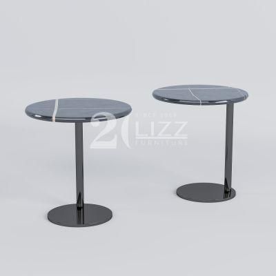 Luxury Marble Top Coffee Table with Metal Leg Modern Home Living Room Furniture