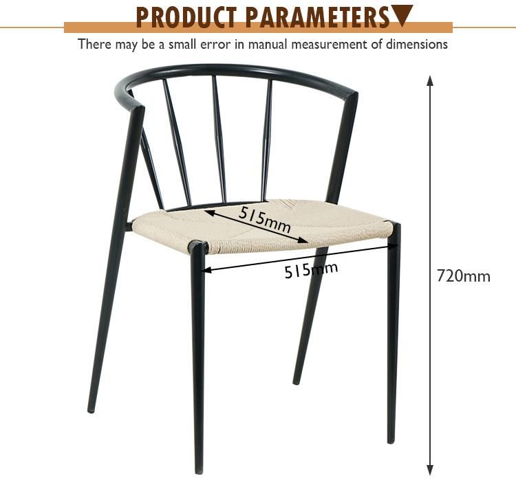 Wholesale Outdoor Metal Frame Stacking Rattan Restaurant Patio Garden Bistro Chair