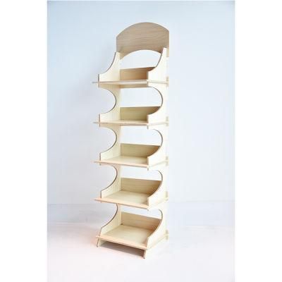 Living Room Home Furniture Back Open Type Modern Corner Portable Fine MDF Wood Design Bookcase Book Shelf Bookshelf by Plywood