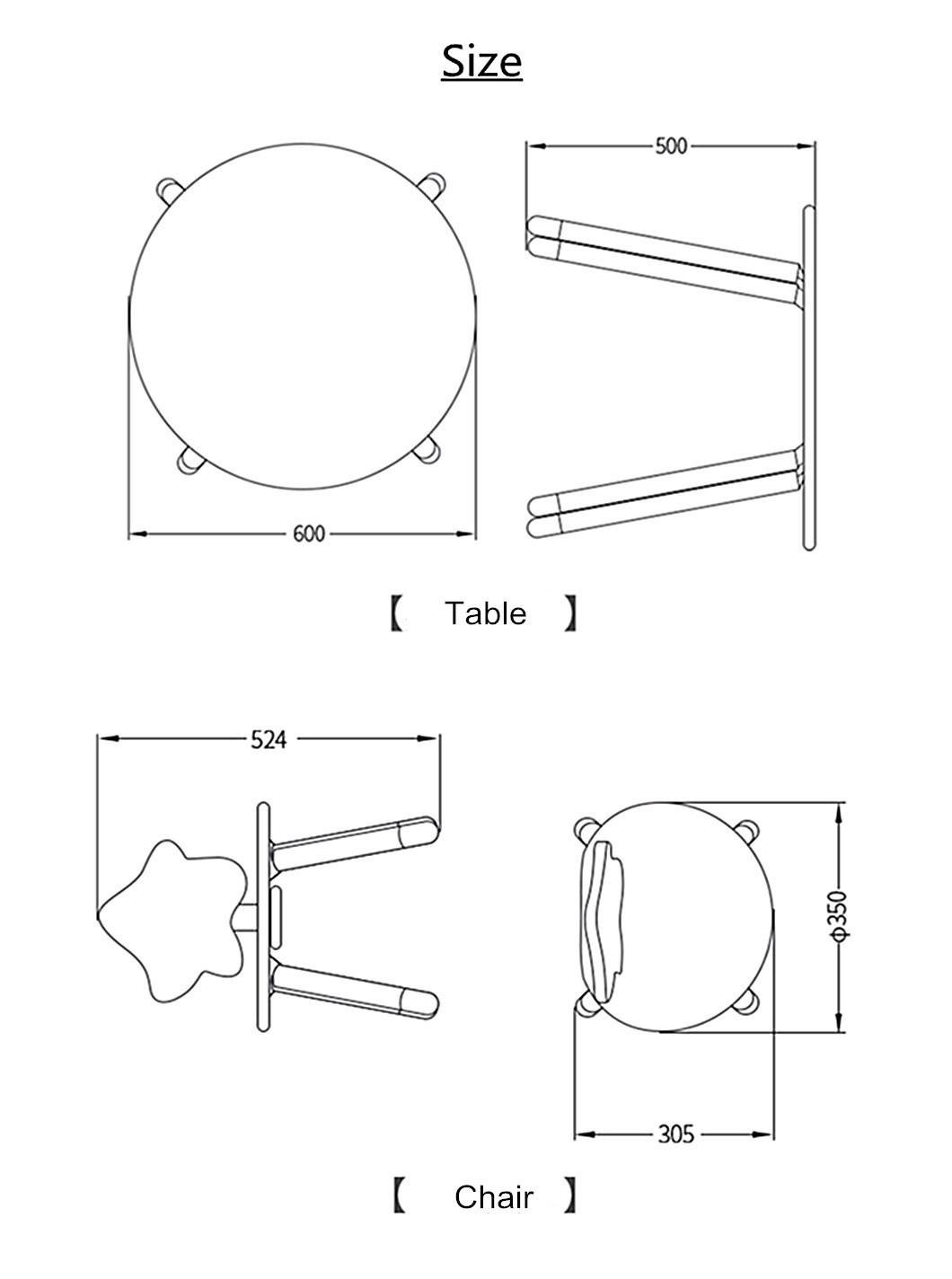 Modern Style Children Table and Chair Set Childcare Center Kids Furniture