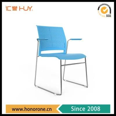 Simple Design Solid Chrome Metal Legs Plastic Chair