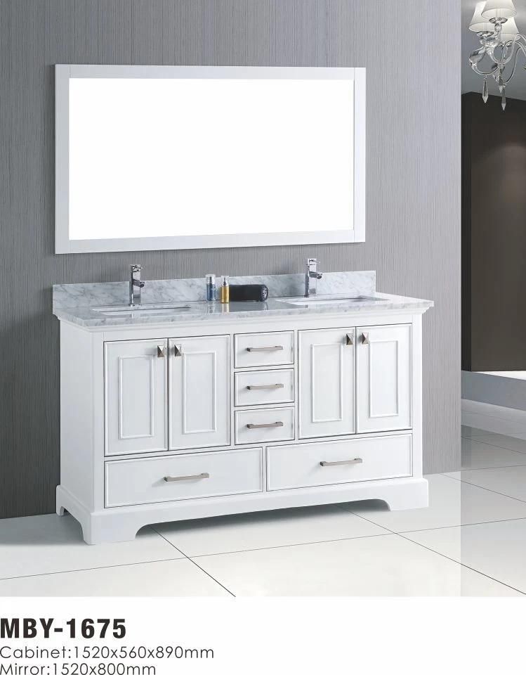 Solid Wood Modern Simple Floor Mounted Combination Bathroom Cabinet