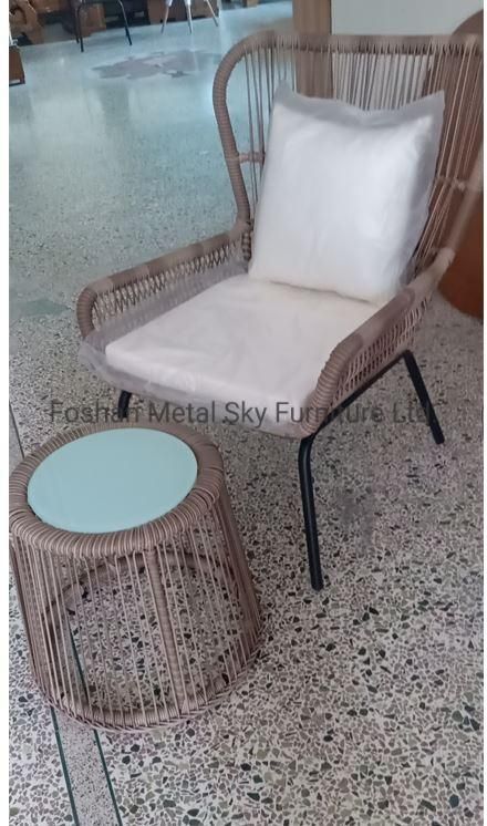 Outdoor Metal Rattan Garden Hotel Leisure Coffee Table Beach Chair