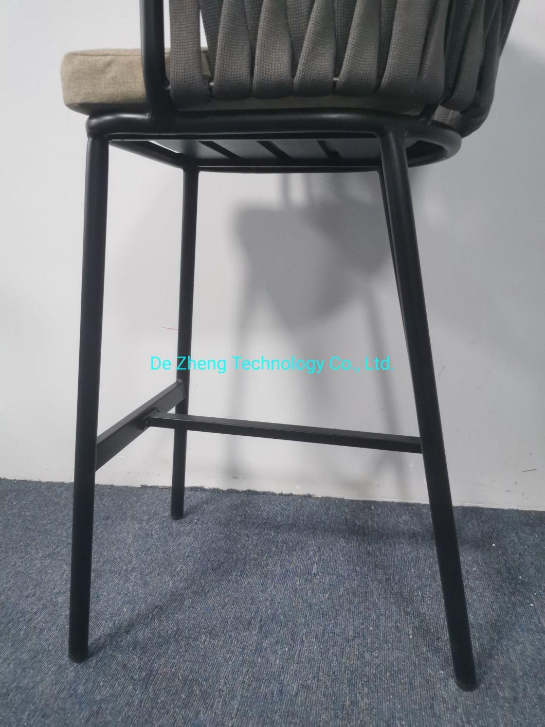 Modern Design Outdoor Bar Furniture High Quality Rope Bar Stool Best Price Outdoor Bar Stool Furniture