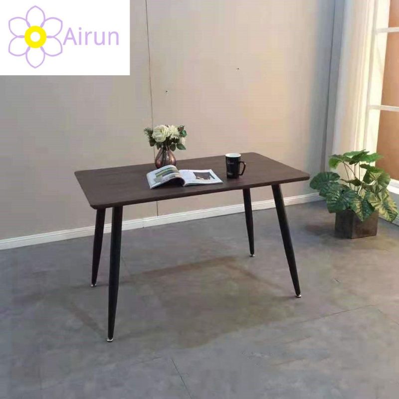 Nordic Light Luxury Dining Table Home Small Apartment Simple Modern Wood Grain Dining Table and Chair Industrial Style Dining Table