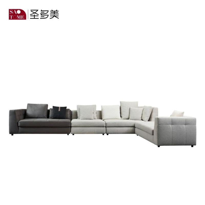 Fabric Non Inflatable Carton Packed Single Living Room Sofa Set