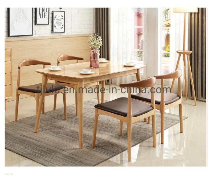 Home Furniture Factory Sales Fabric Leather Modern Dining Wooden Hotel Lounge Wood Chair