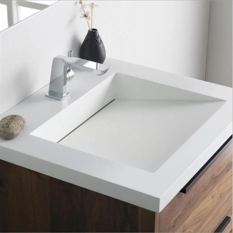 Modern Luxury Wooden Bathroom Vanity with Ceramics Basin