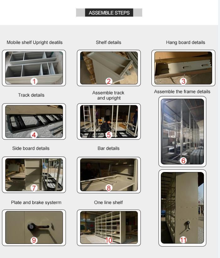 Professional Metal Movable Archive Mass Shelf /Mobile Compactor