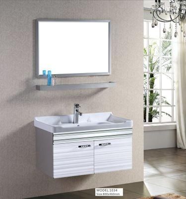 Stainless Steel Modern Bathroom Furniture Vanity Set