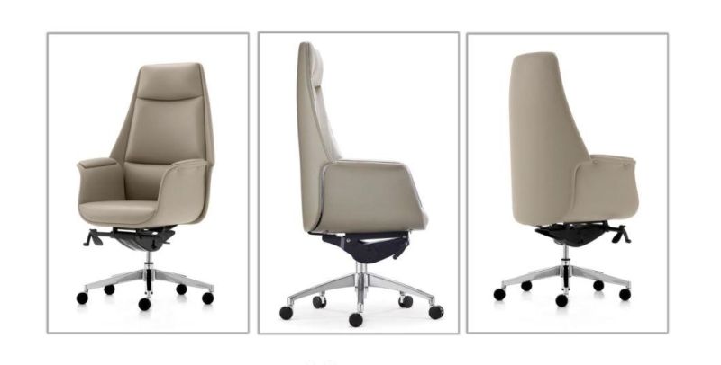 Zode Modern Home/Living Room/Office Furniture White Leather Office Chair High Back Unique Design Executive Swivel Computer Chair