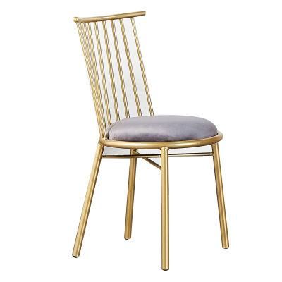 Modern Design Golden Metal Frame Fabric Dining Furniture Home Hotel Dining Chair