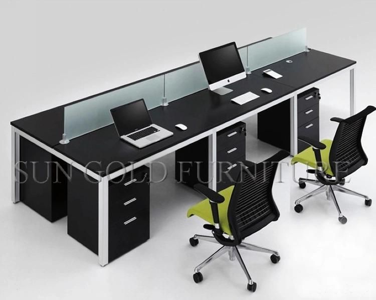 (SZ-WSL330) Aluminum Frame Office Desk with Fabric Partition Office Workstation