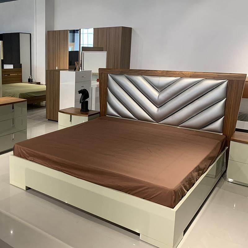 Modern European Style Luxury Bedroom Furniture Set Wood Home Furniture