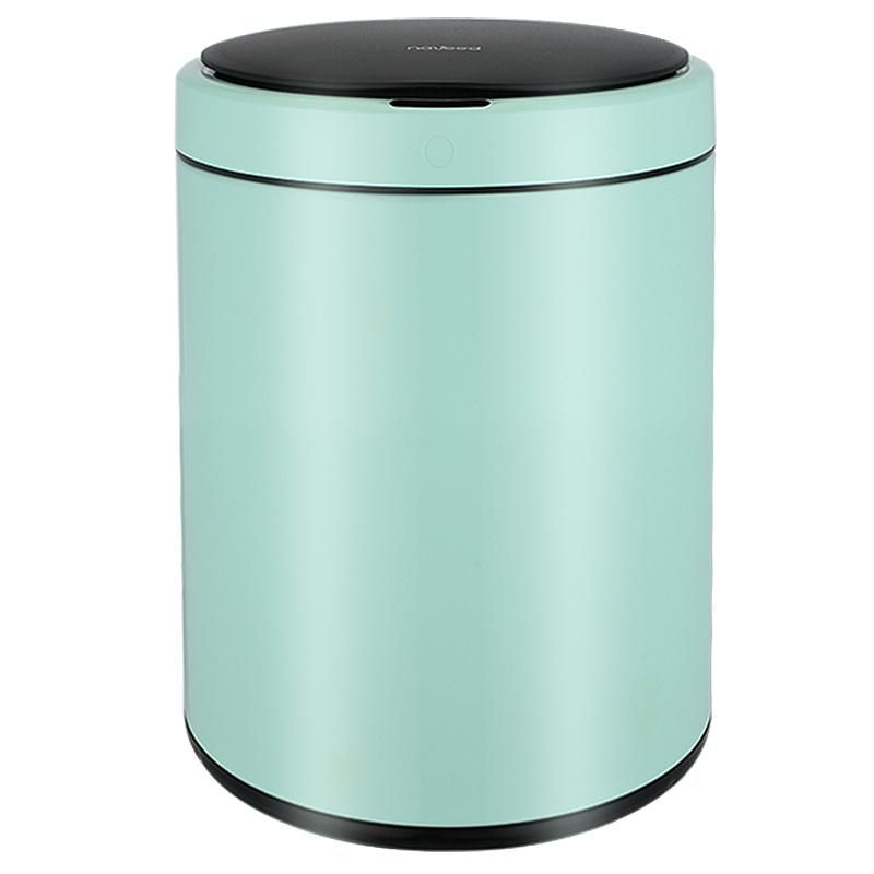 9L Kitchen Stainless Steel Metal Trash Can Modern Dust Bin Gold