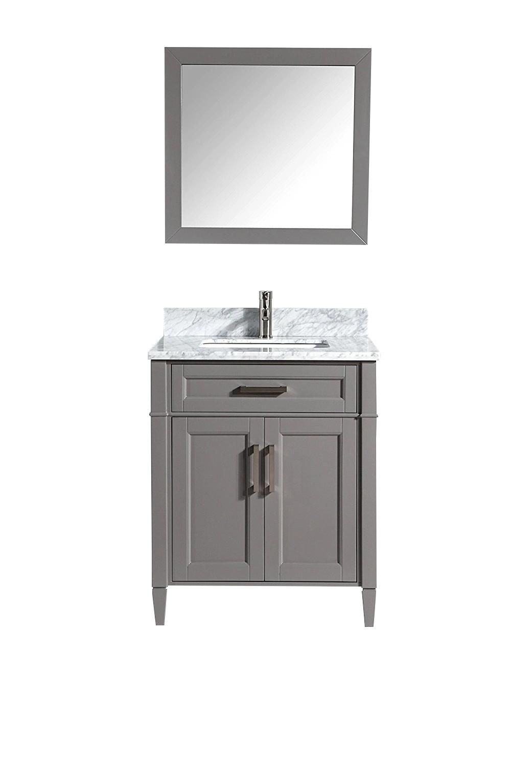 2022 Solid Wood Modern Simple Floor Mountained Combination Bathroom Cabinet Vanity