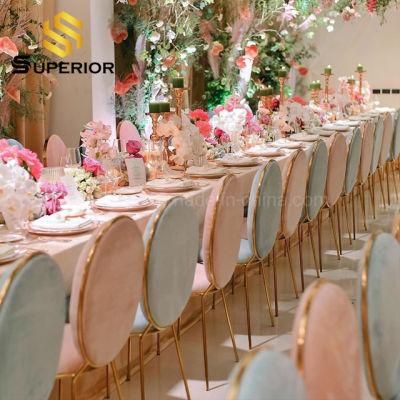 Modern Hotel Furniture Stainless Steel Banquet Wedding Event Velvet Chair