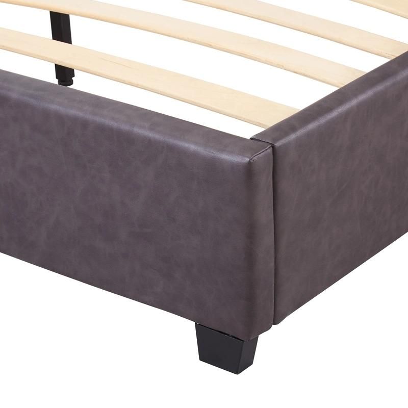 Hot Selling Bedroom Furniture Top Quality Luxurious Modern Design Bedroom Furniture Soft Fabric Wooden Slatted Bed