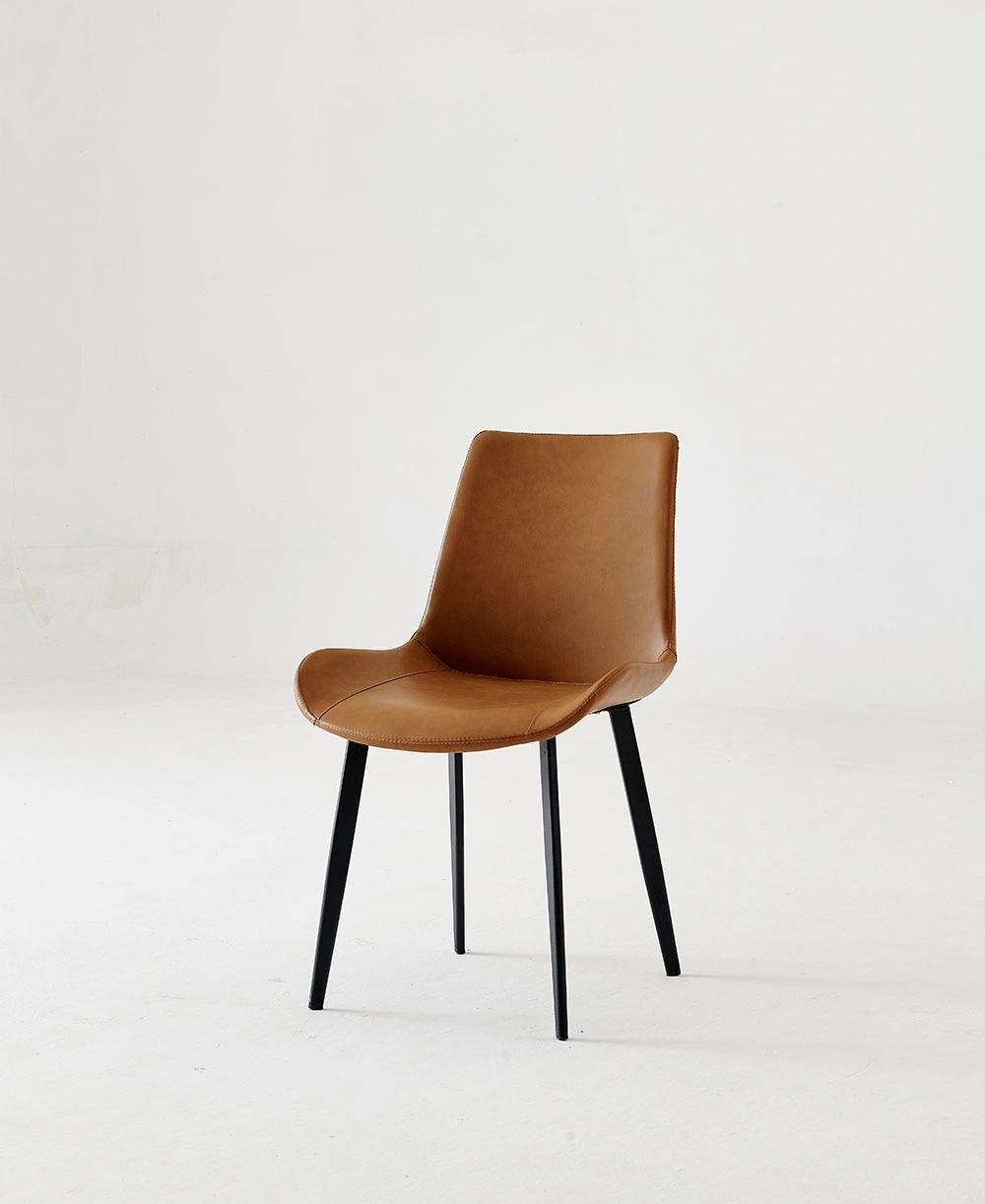 New Design furniture PU Leather Brown Dining Chair