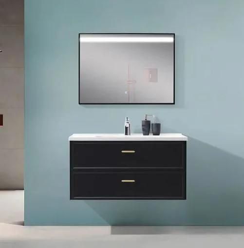 Concise Plywood Bathroom Vanity Black & White Bathroom Medicine Cabinet Floor or Wall Mounted