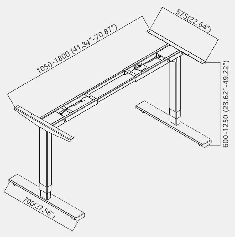 Dual Motor Motorized Height Adjustable Sit Stand Desk