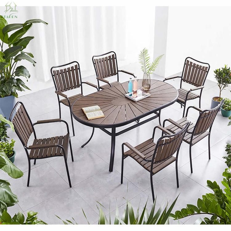 Outdoor Modern Aluminum Garden Furniture Dining Chairs Cheap Pure Aluminum Dining Table and Chair Garden Furniture