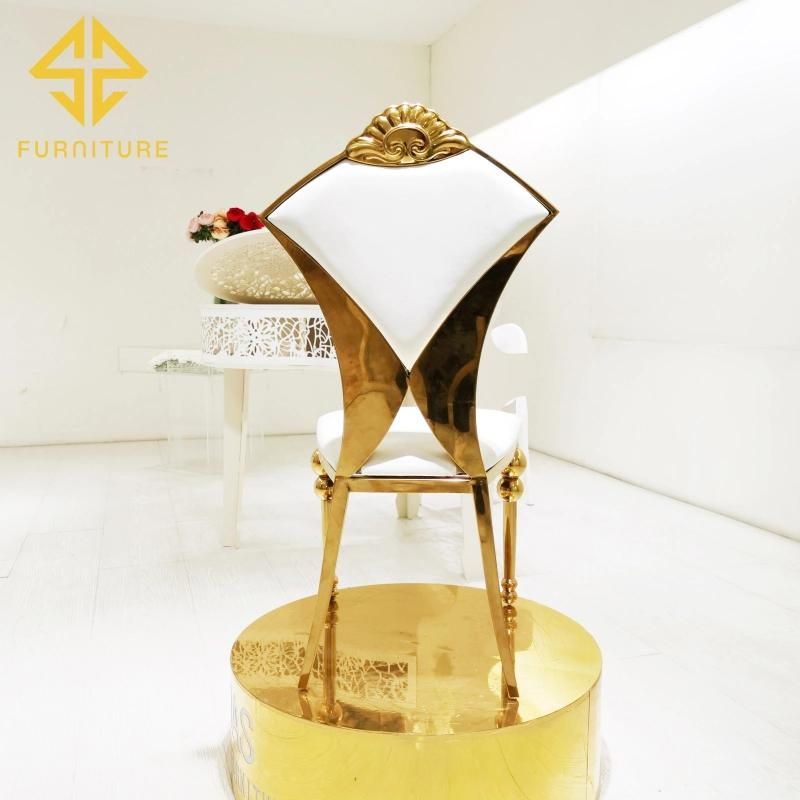 Luxury Nordic Gold Stainless Steel Dining Chairs Simple Fashion European Hotel Dining Room Table Chairs