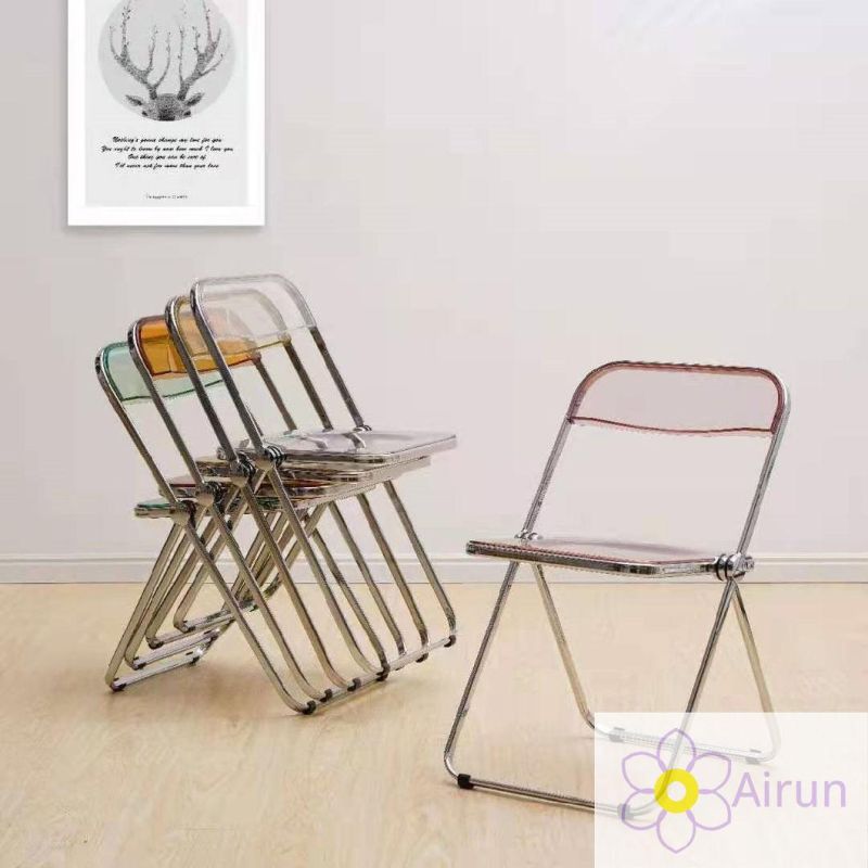 Metal Frame Folding Chair Backrest Metal Chair Restaurant Chair