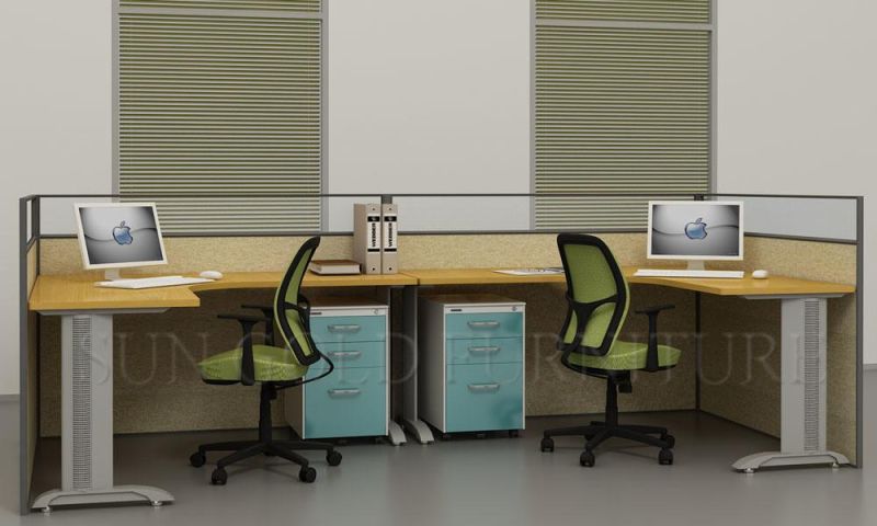 Modern New Center Table Office Partition for 2 Person (SZ-WST829)