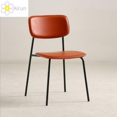 Wholesale Fashion Nordic Dragonfly Simple Coffee Leisure Plastic Fabric Leather Dining Chair