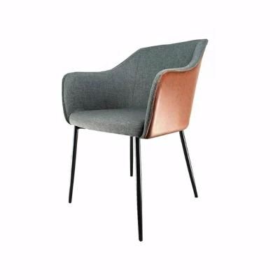 Modern Restaurant Furniture Kitchen Metal Fabric Dining Chairs