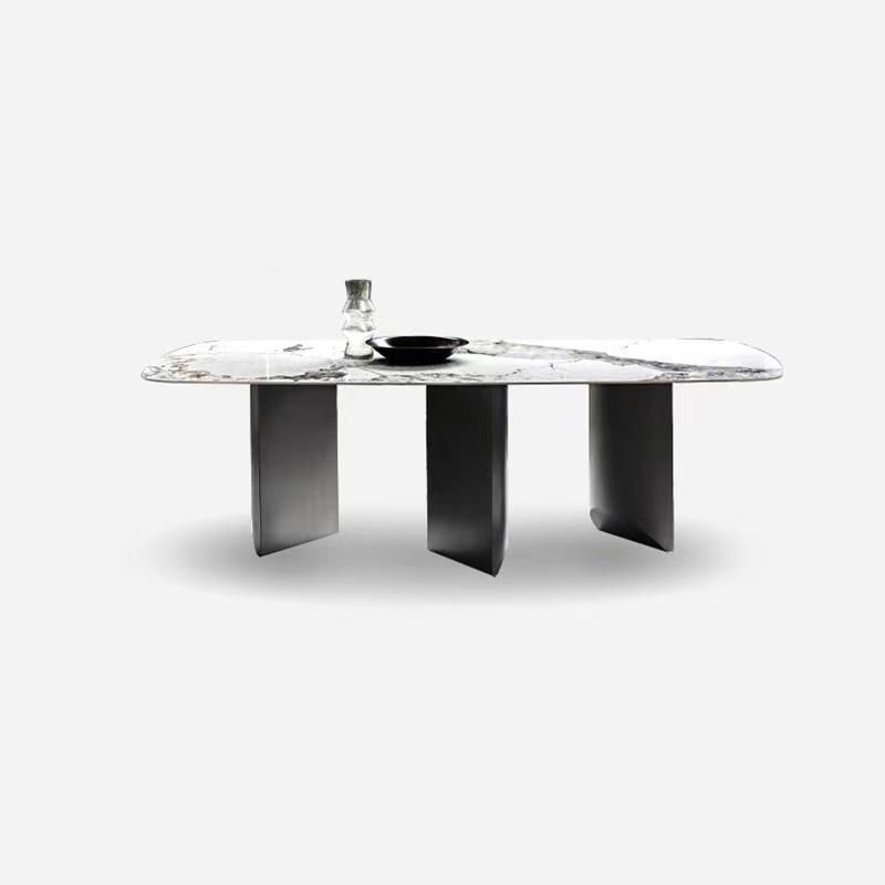 Foshan Luxury Slate Rectangular Rock Dining Table