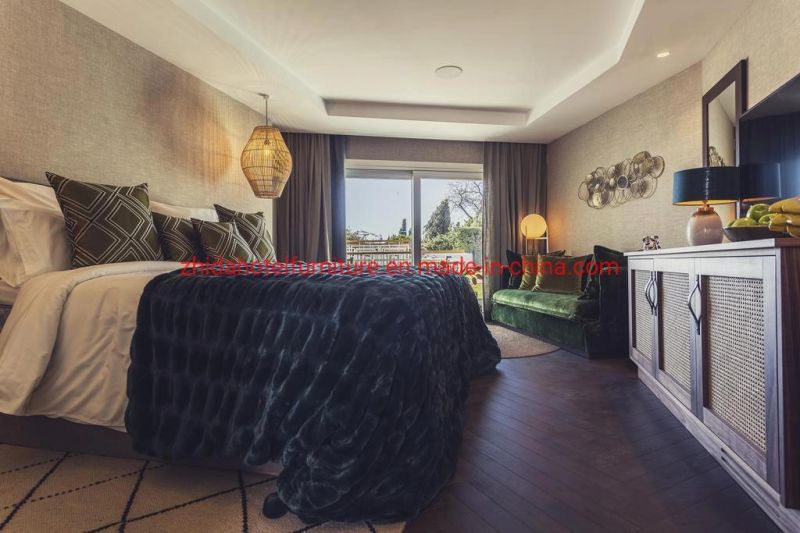 Factory Custom Twin Bed High End Holiday Inn Modern Hotel Bedroom Furniture