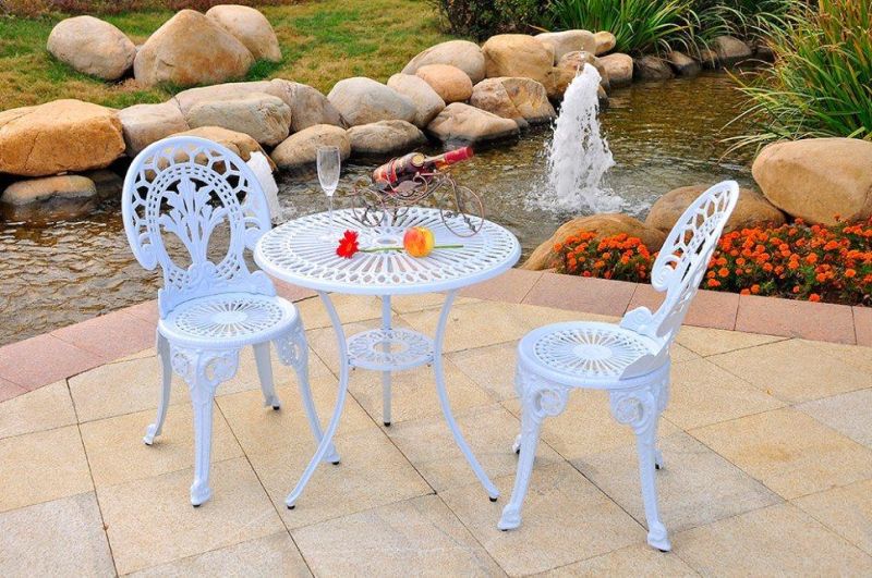 Metal Patio Table Set Cast Aluminium 4 Seats Outdoor Garden Furniture