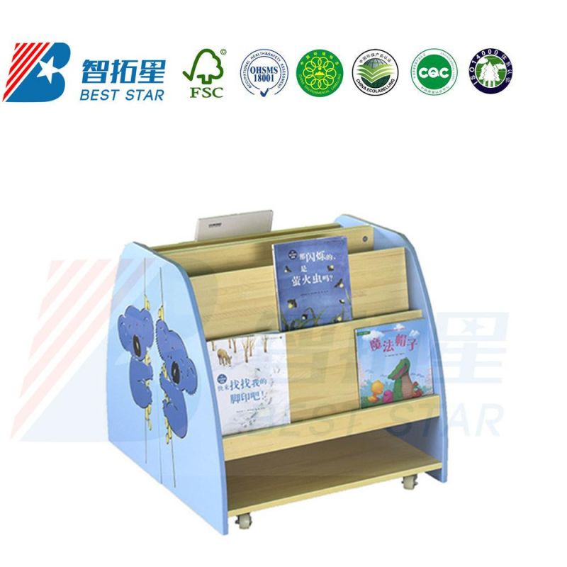 Kindergarten Kids Library Bookshelf, Daycare School Wooden Furniture, Kids Storage Bookcase Shelf, Preschool Kids Wooden Bookcase Bookshelf