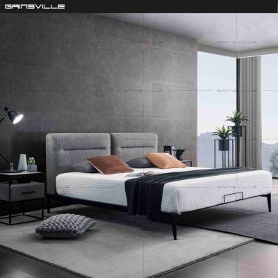 Hot Sale Modern Bedroom Furniture Beds Single Bed Double Bed with Soft Head-Rest Gc1828