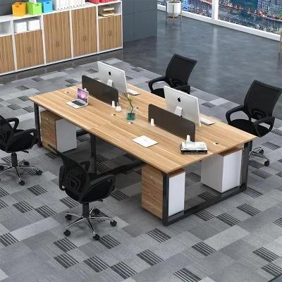 Modern Modular Office Furniture Staff Workstation Table 4 Seater Office Desk