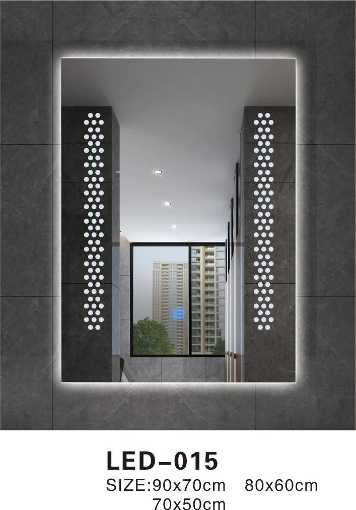 Vertical LED Bathroom Mirror Illuminated with Defogger