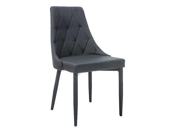 Modern Fabric PU Leather Chairs Dining Chairs with Metal Legs