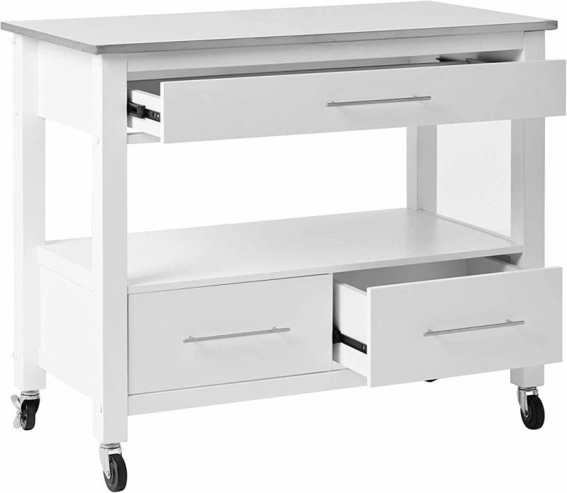 Kitchen Trolleys with Drawers, Rolling Kitchen Island Trolleys with Storage Racks