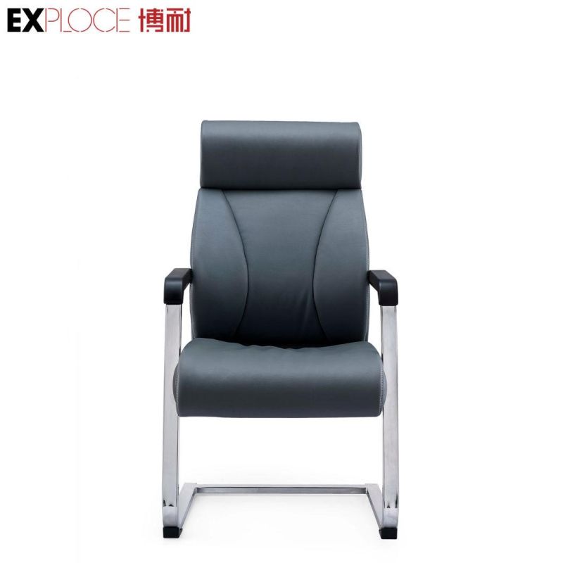 Modern Fancy Metal and Leather Elegant Design High Back PU Chair Dining Office Chair Living Room Kitchen Furniture