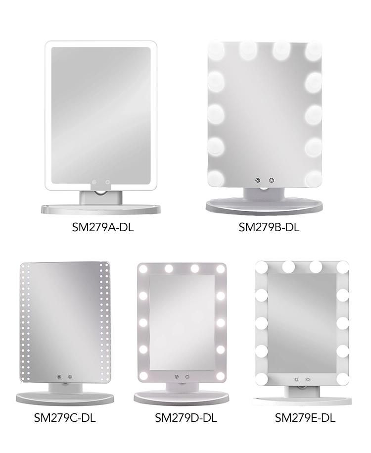 Square 1: 1 Face Full Size Luxury Vanity Makeup LED Mirror