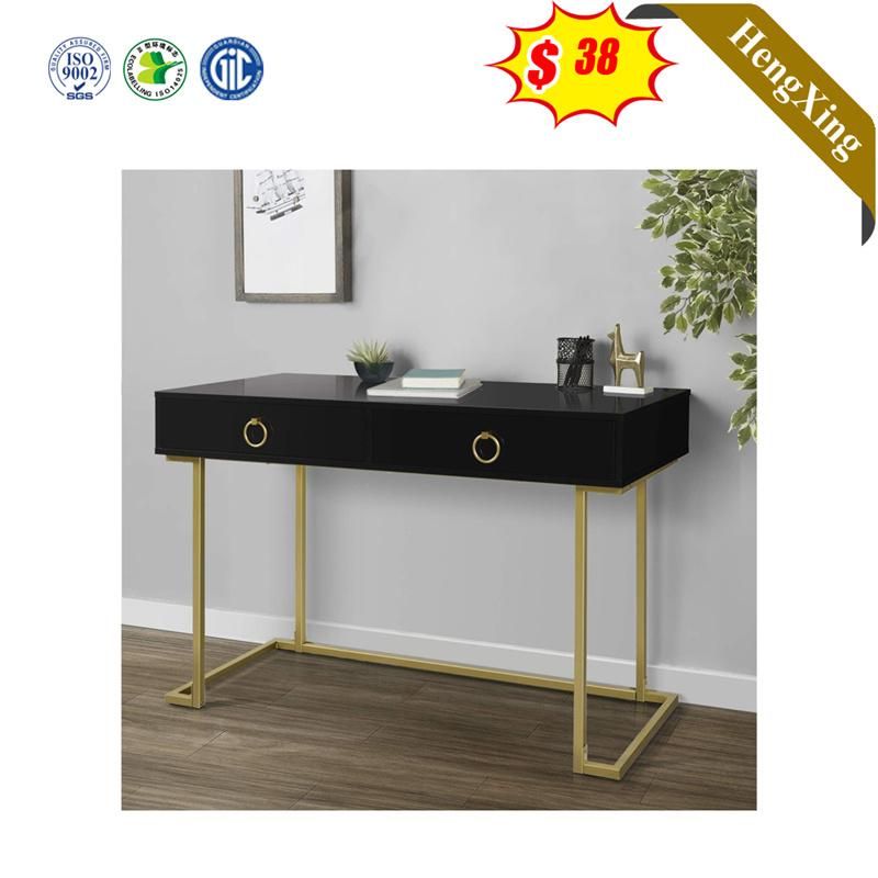 Modern Luxury Gold Stainless Steel Frame Metal Dining Study Table Office Desk Home Office Furniture