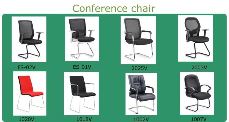 Modern Good Quality Leather Back Fixed Armrest Meeting Office Chair Furniture